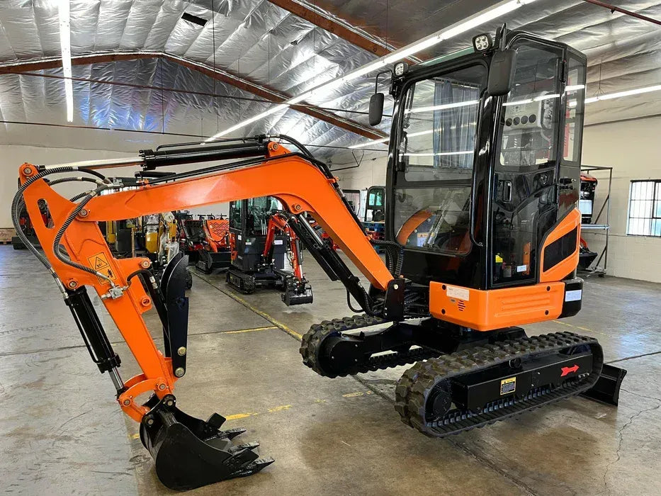 6000lb AGT Mini Excavator with Swing Boom and Hydraulic System by Bidadoo