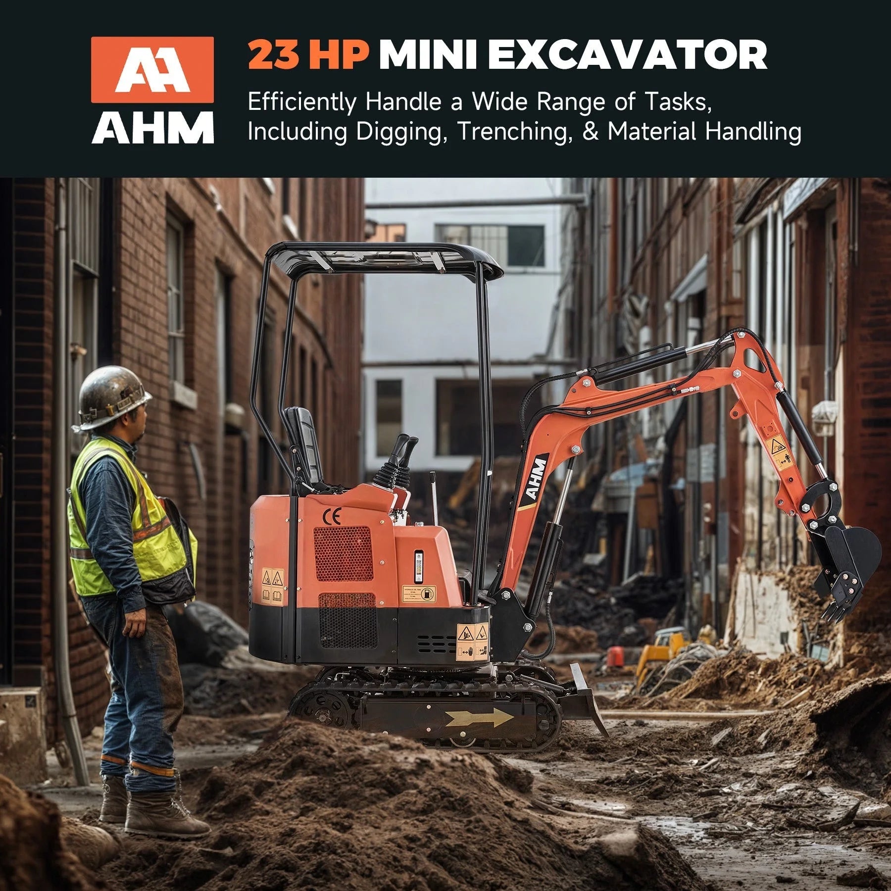 AX-16 | 23 HP 1.3 Ton B&S Engine Mini Excavator