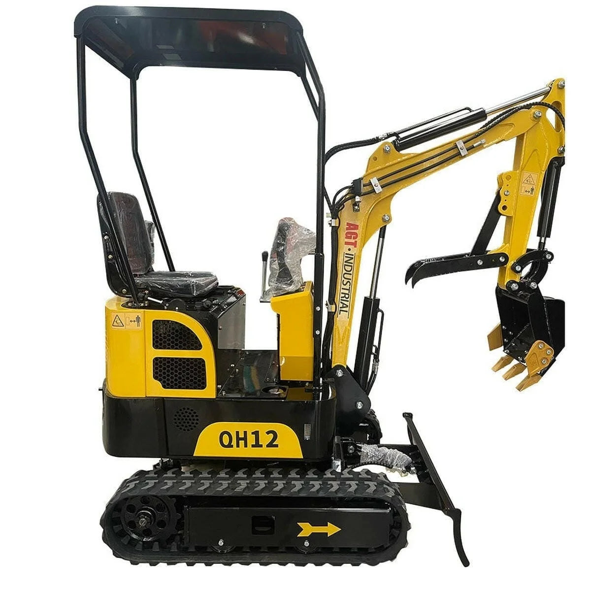 AGT QH12 1-Ton Mini Excavator – 13.5 HP Briggs & Stratton Engine by Bidadoo