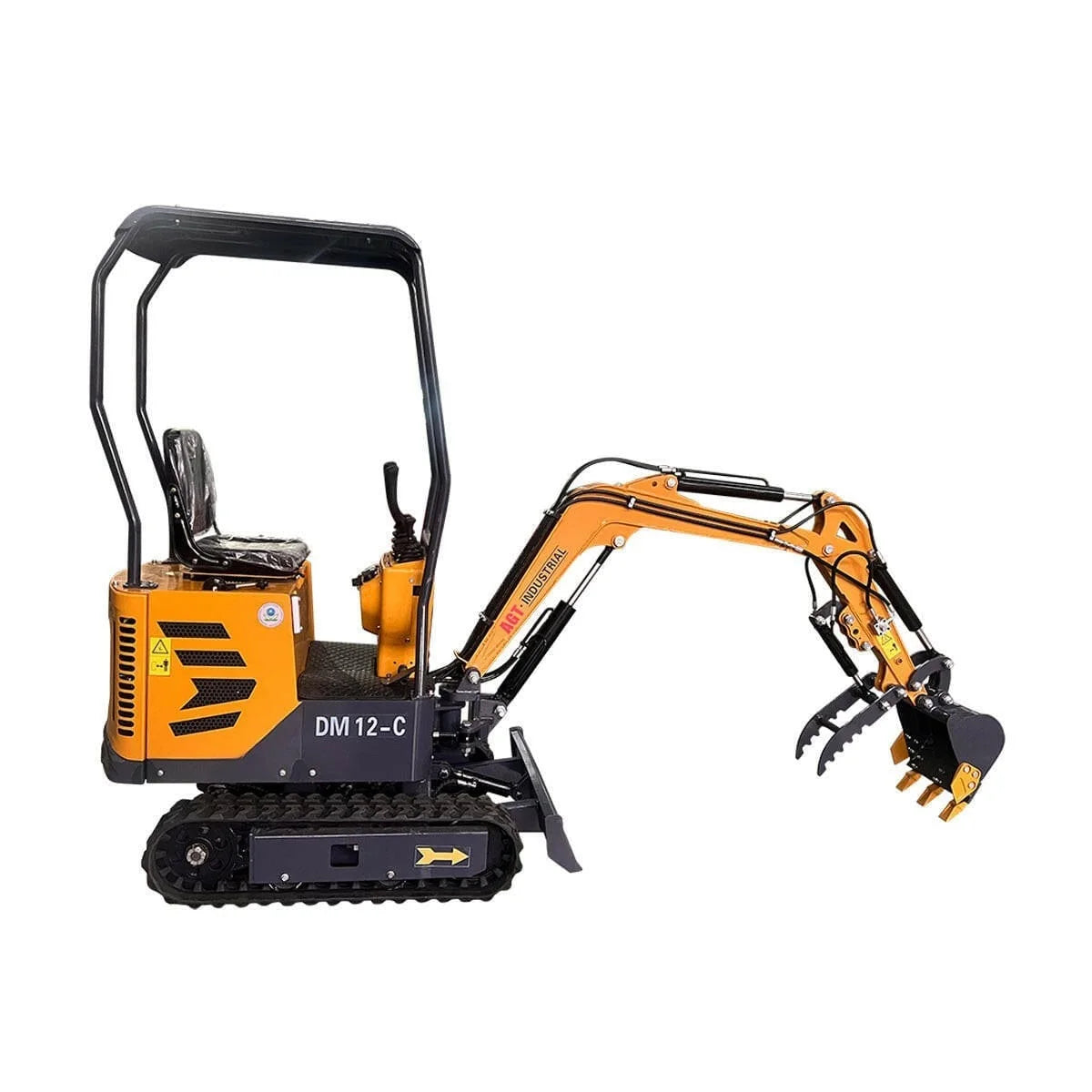 AGT DM12-C 1-Ton Mini Compact Excavator – 13.5 HP Briggs & Stratton Engine by Bidadoo