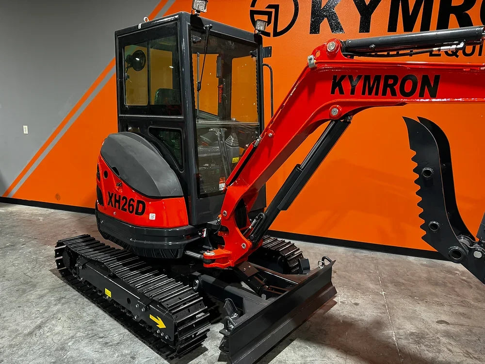 KYMRON® XH26D Cab Mini Excavator (w/ Yanmar/Kubota Diesel Engine)