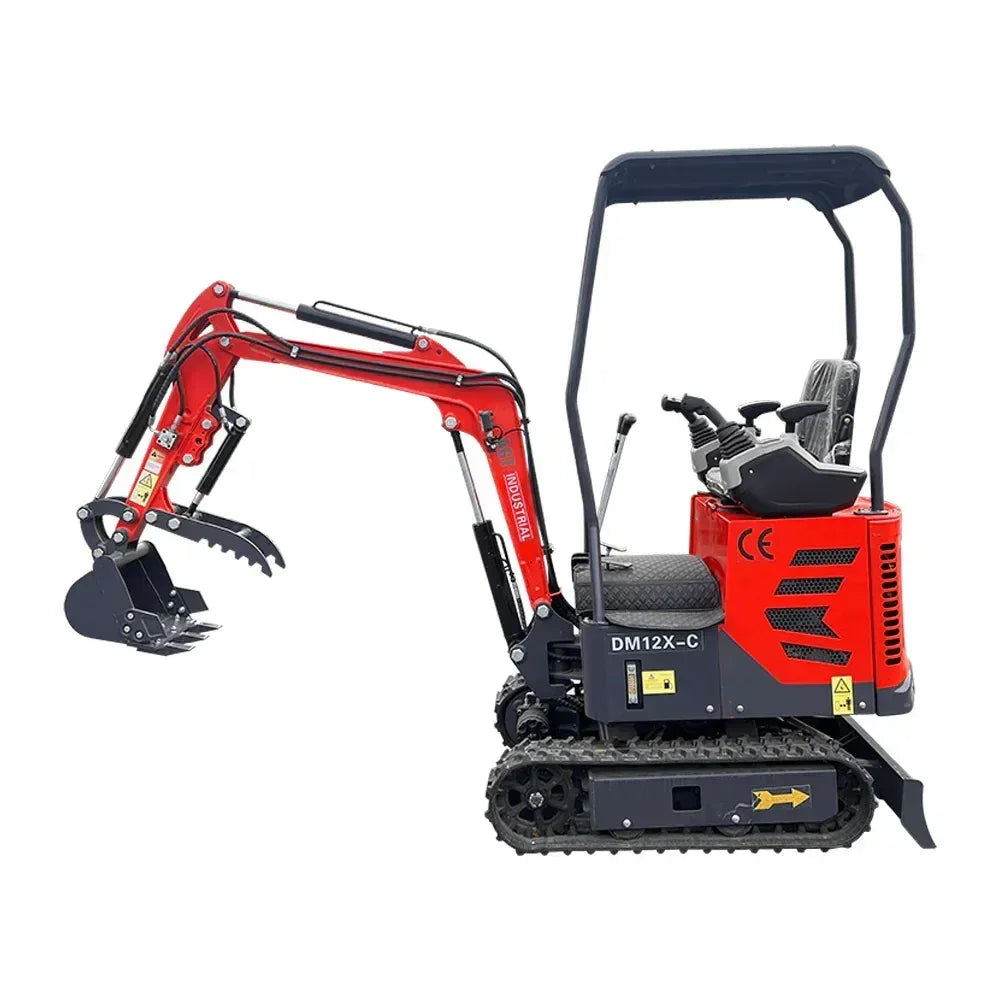 AGT DM12X-C Mini Excavator – Pilot Control, Swing Boom, Hydraulic Thumb by Bidadoo