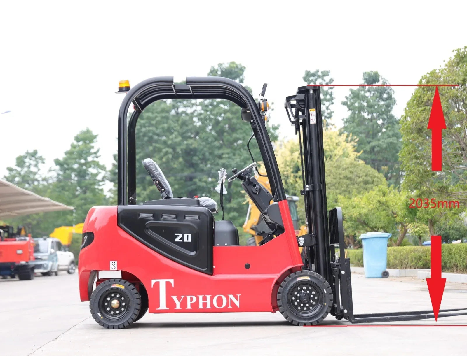 2024 TYPHON 2 Ton Rated Capacity Electric Forklift Lifter Lift Truck USA