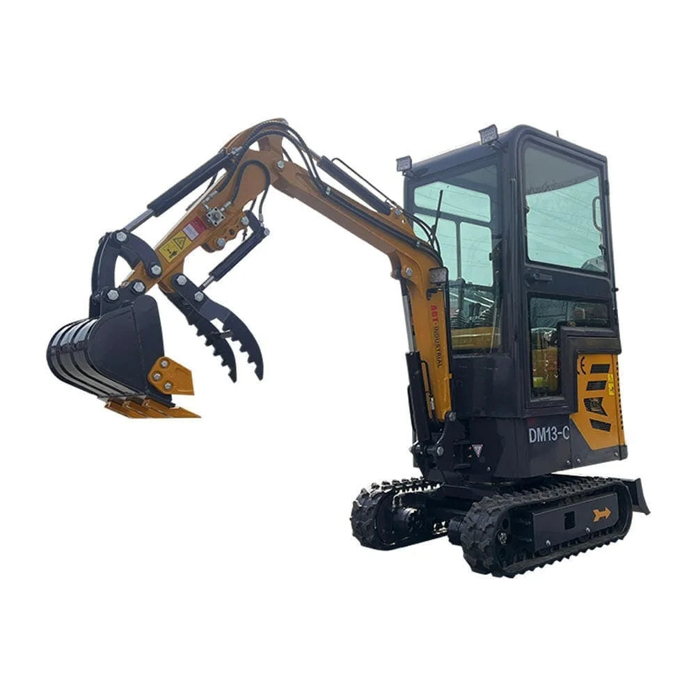 2024 13.5 HP B&S 1-Ton Mini Small Cab Excavator with Hydraulic Thumb by Bidadoo