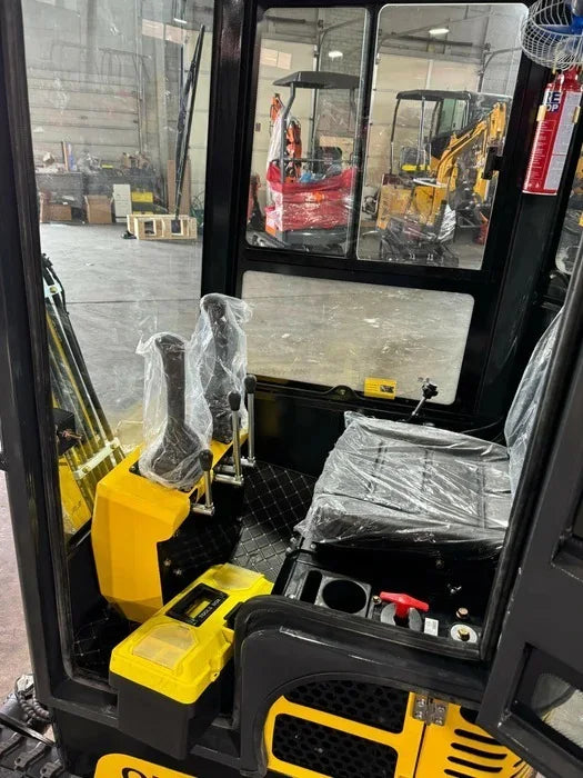 AGT QH13R 1‑Ton Gasoline Mini Excavator with Enclosed Cab