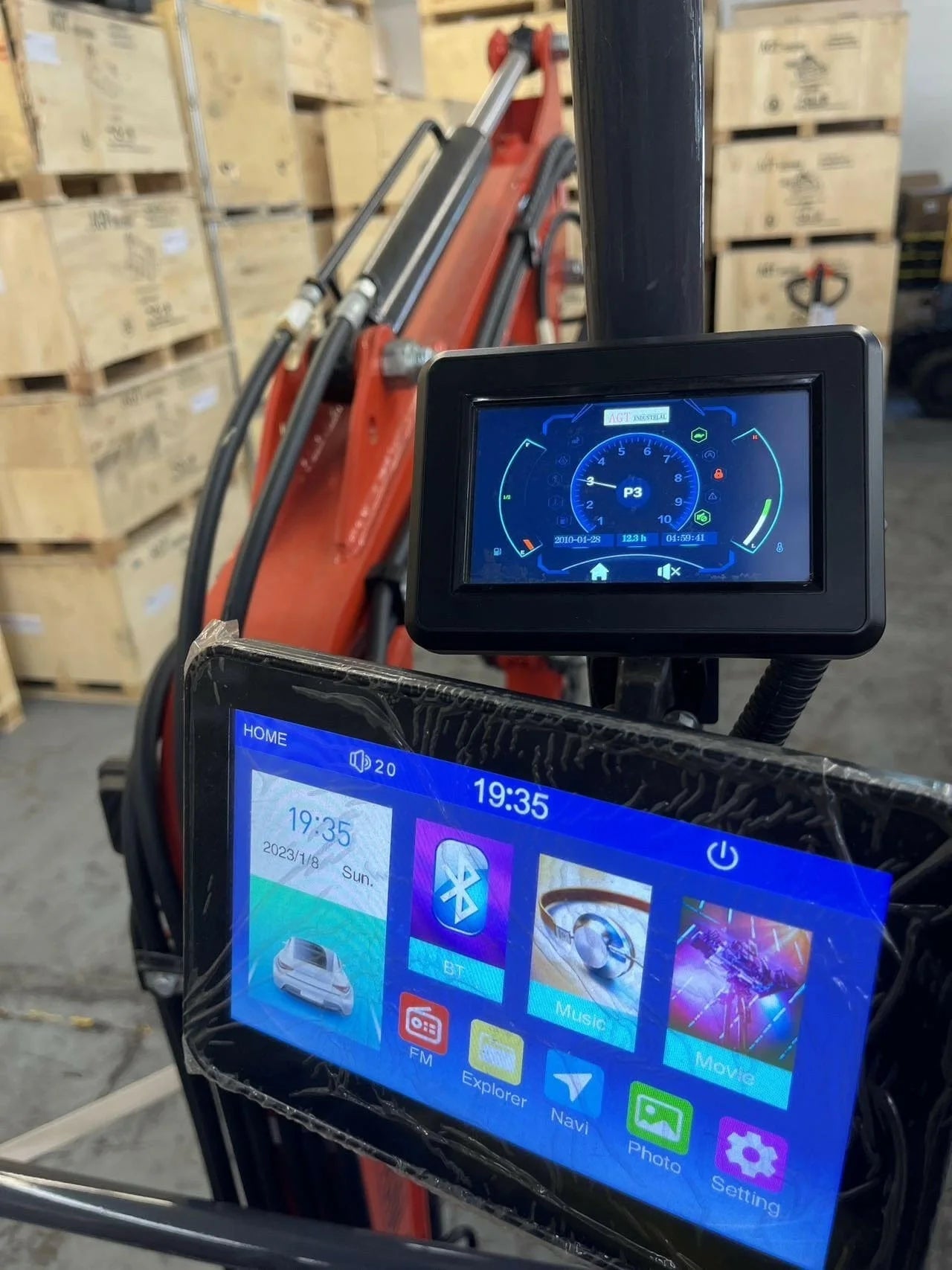 AGT DM12X-C PLUS Mini Excavator – Two-Speed, Pilot Control, Hydraulic Cooler, Swing Boom by Bidadoo