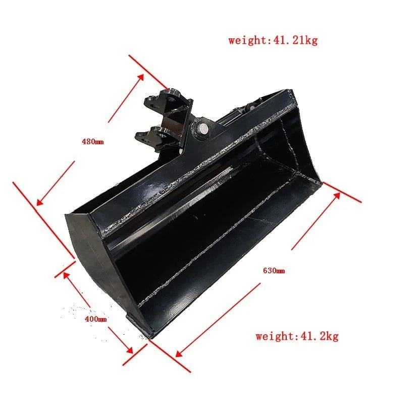 600mm Tilting Bucket: Attachment for TYPHON Mini Excavators USA
