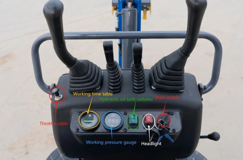 2025 TYPHON TERROR XI STORM Mini Excavator – 1.1 Ton Trench Digger with Boom Swing & Hydraulic Thumb