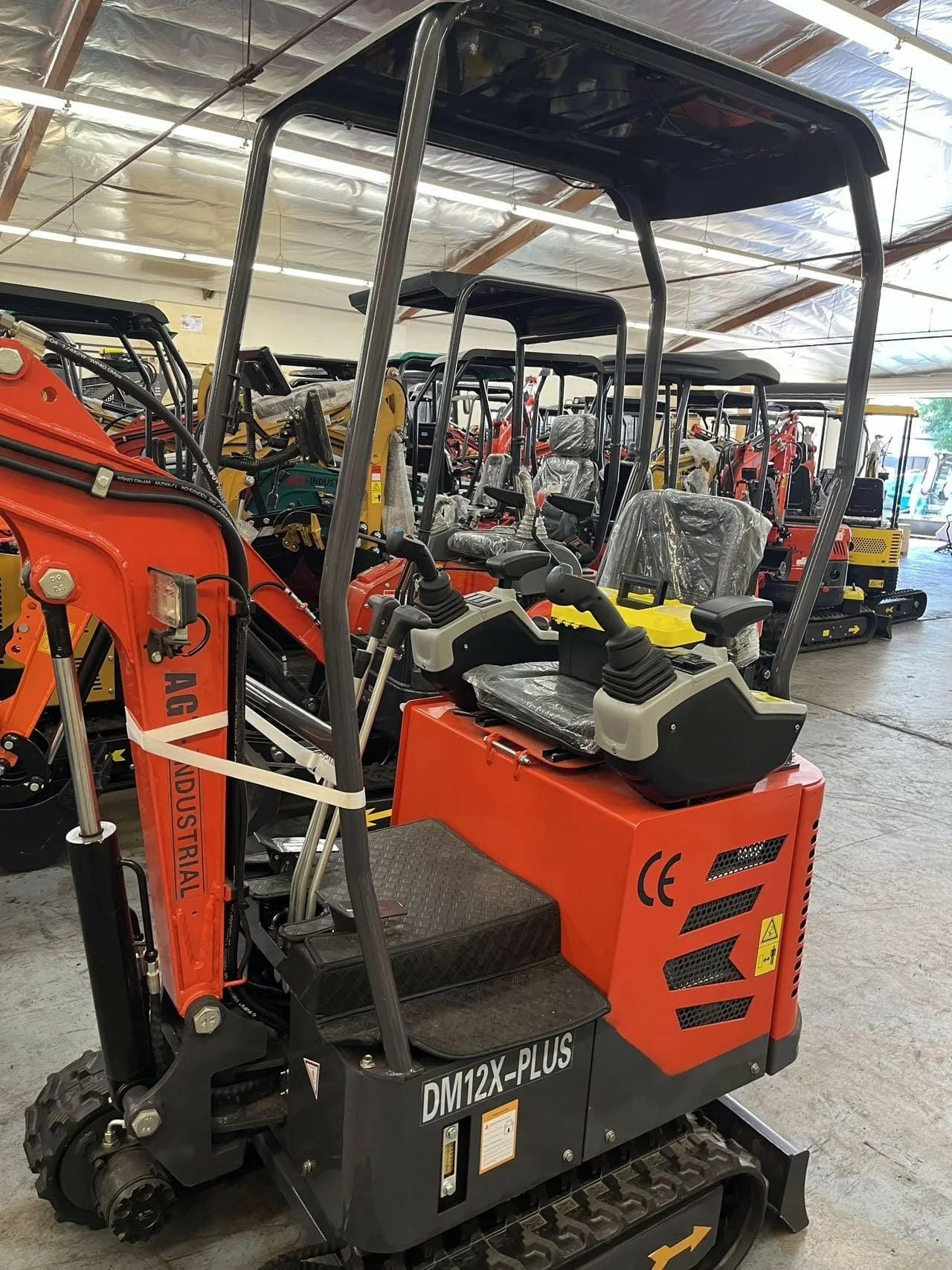 AGT DM12X-C PLUS Mini Excavator – Two-Speed, Pilot Control, Hydraulic Cooler, Swing Boom by Bidadoo