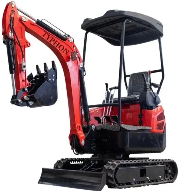 New 4,000 lb TYPHON Lux Mini Excavator Rubber Track with Kubota Diesel Engine USA