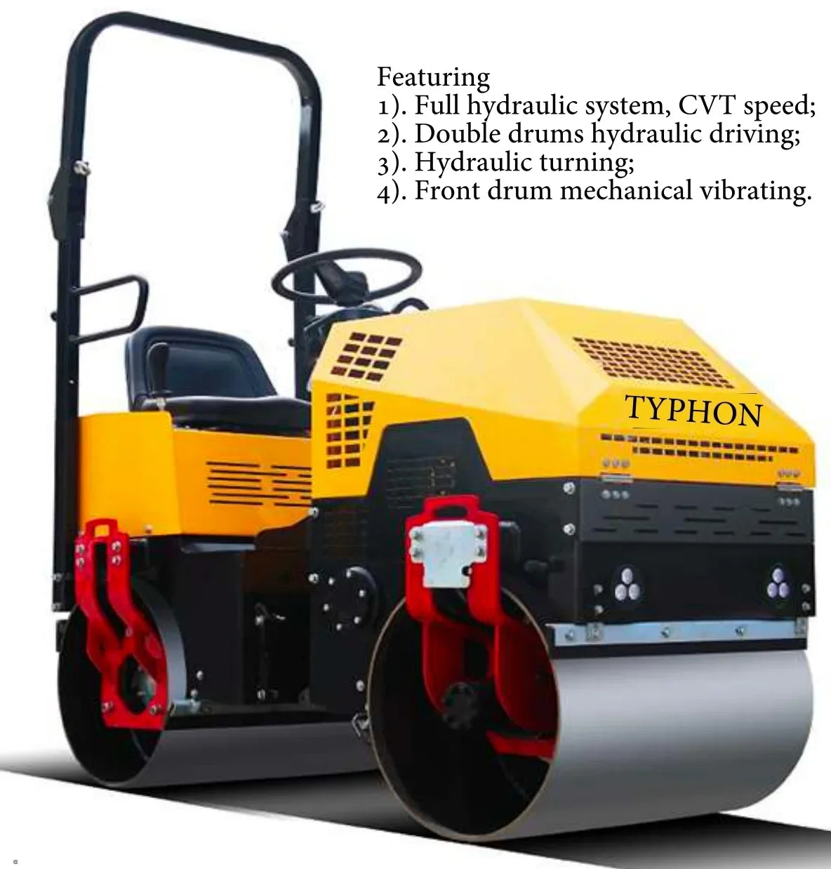 TYPHON FURY 1 Ton Vibratory Compactor Asphalt Roller USA