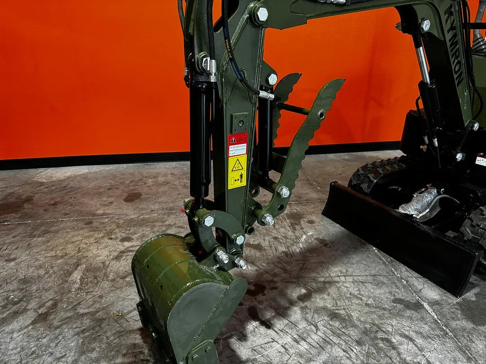 KYMRON® RH14G Mini Excavator (w/ Side Swing Boom & Retractable Tracks)
