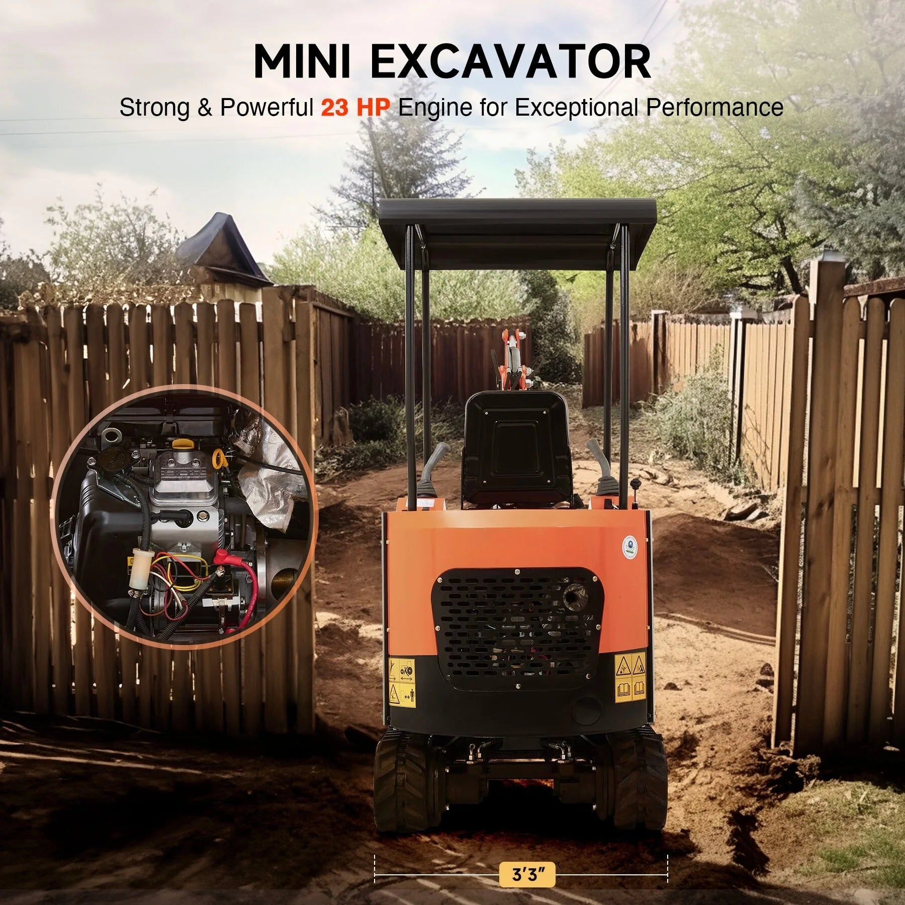 AX-16 | 23 HP 1.3 Ton B&S Engine Mini Excavator