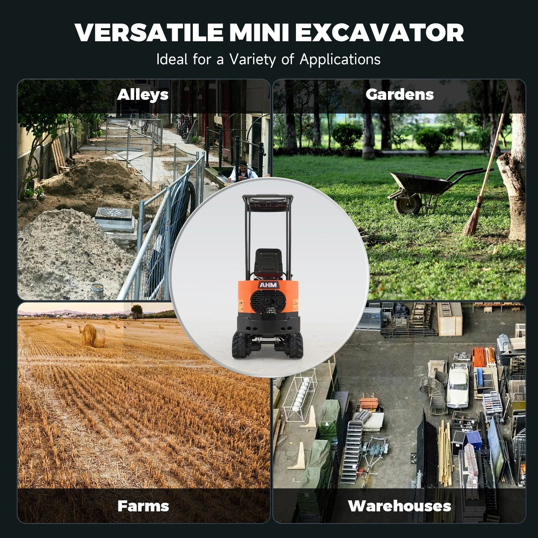 NW-A1 | 13.5 HP B&S Engine Mini Excavator with 6 Attachments