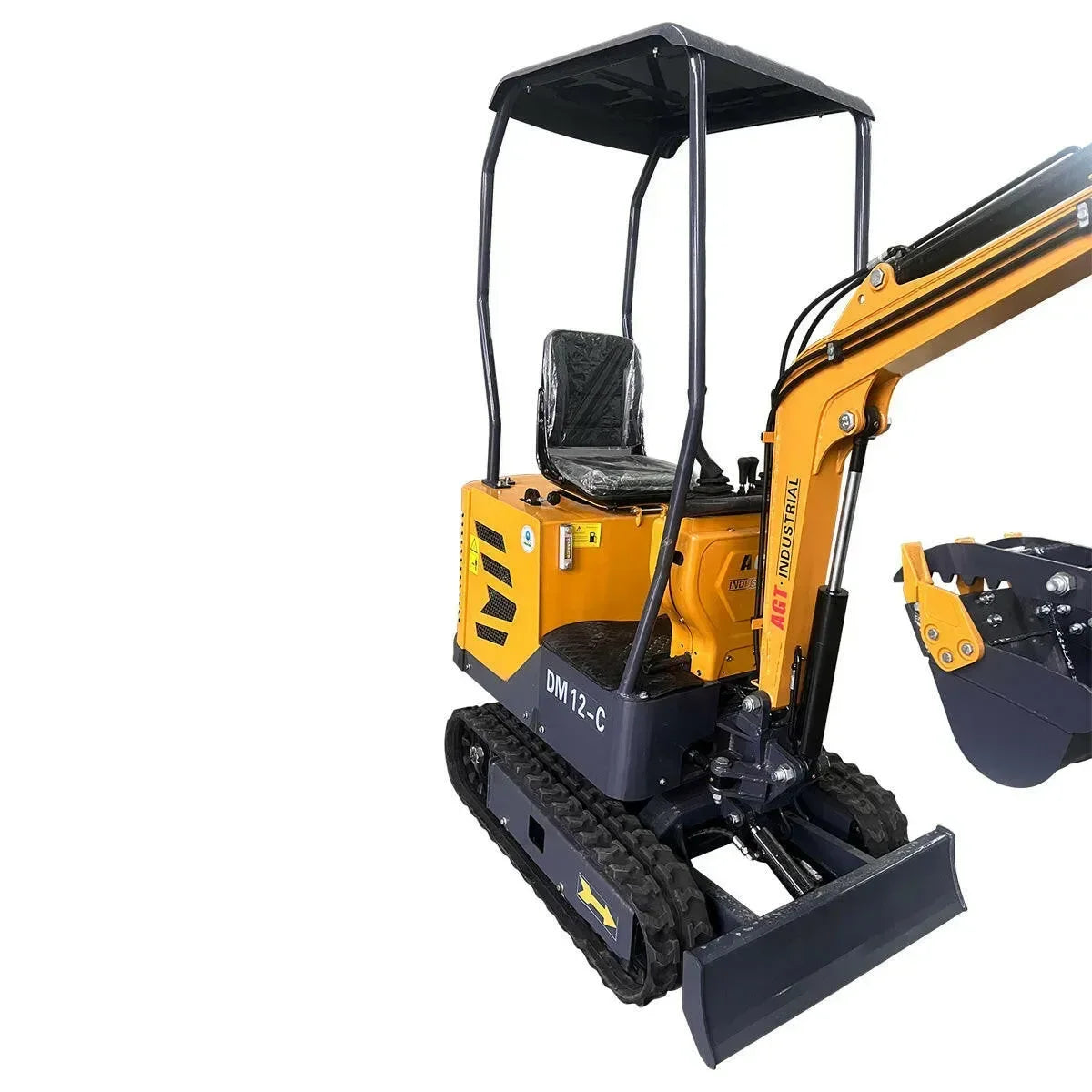 AGT DM12-C 1-Ton Mini Compact Excavator – 13.5 HP Briggs & Stratton Engine by Bidadoo