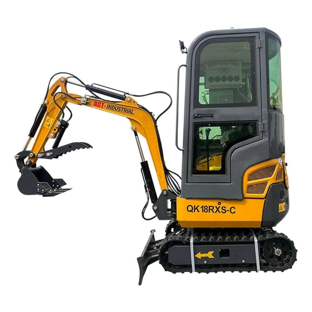 2024 AGT Rato 1-Ton Mini Small Excavator with Air Conditioning, Side Swing, and Enhanced Features by Bidadoo