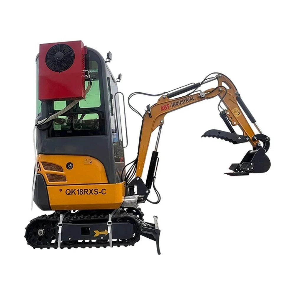 2024 AGT Rato 1-Ton Mini Small Excavator with Air Conditioning, Side Swing, and Enhanced Features by Bidadoo
