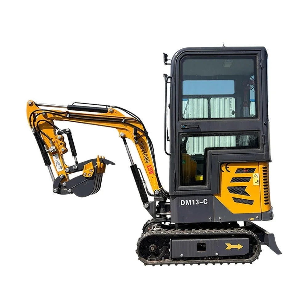 2024 13.5 HP B&S 1-Ton Mini Small Cab Excavator with Hydraulic Thumb by Bidadoo