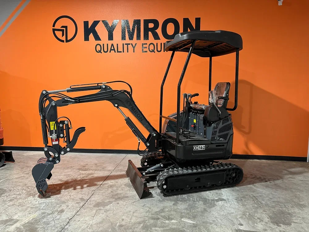 KYMRON® XH14-2 Pro Mini Excavator (w/ Side Swing Boom & Retractable Tracks)