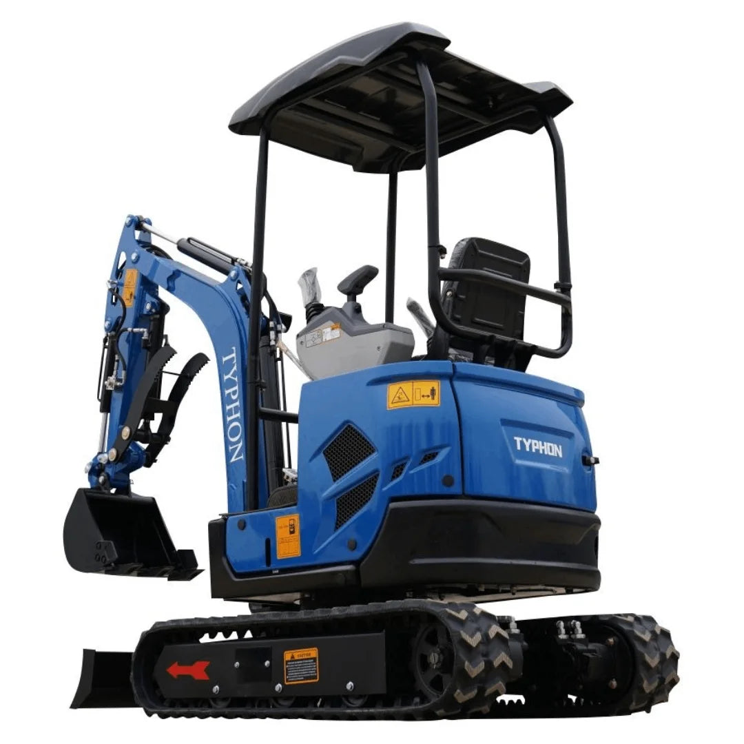 2025 3,800 lb TYPHON TERROR XVII Mini Excavator Rubber Track with Kubota D902 Diesel Engine USA