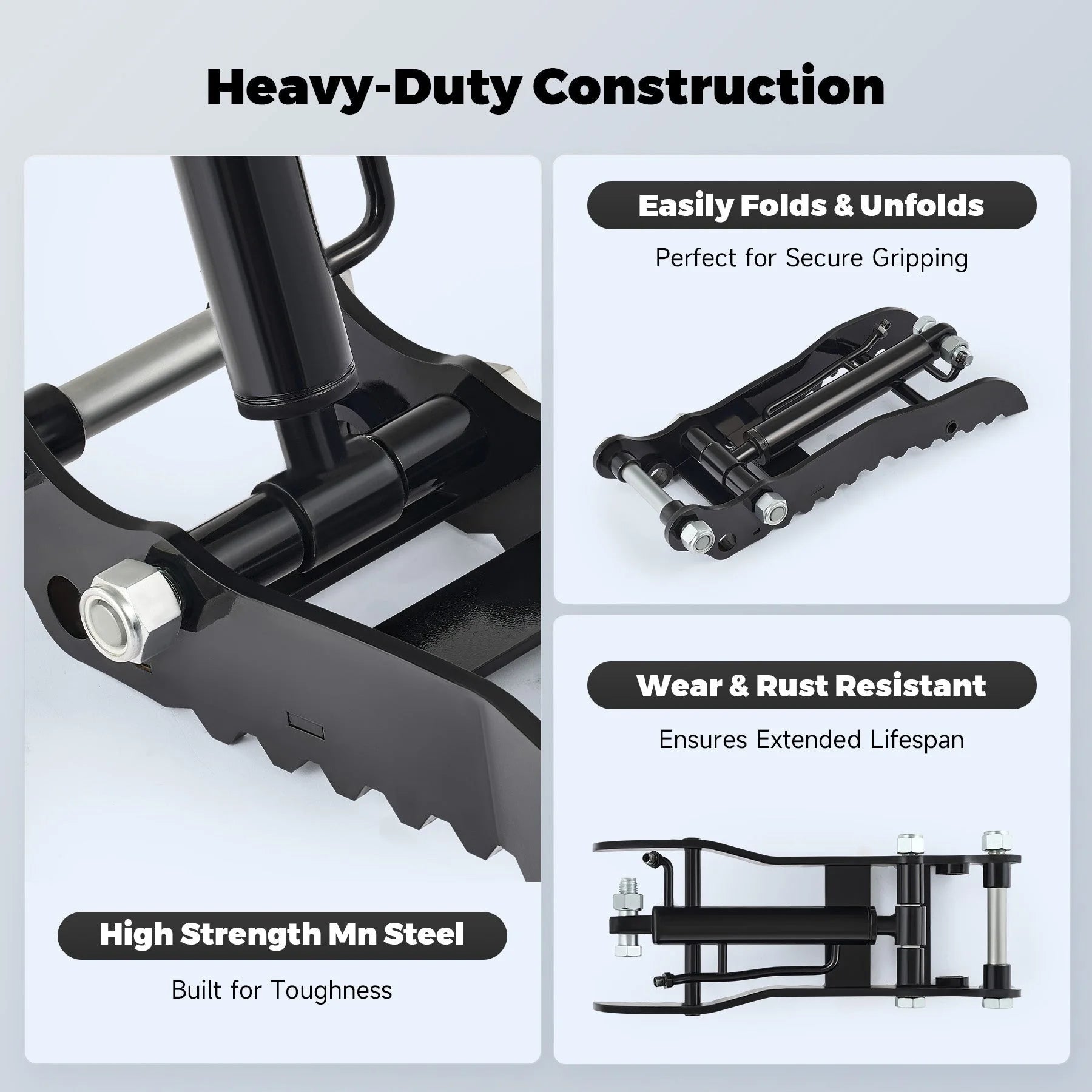 Hydraulic Thumb Clip Attachment for 0-2T Mini Excavator Digger with Hydraulic Hoses