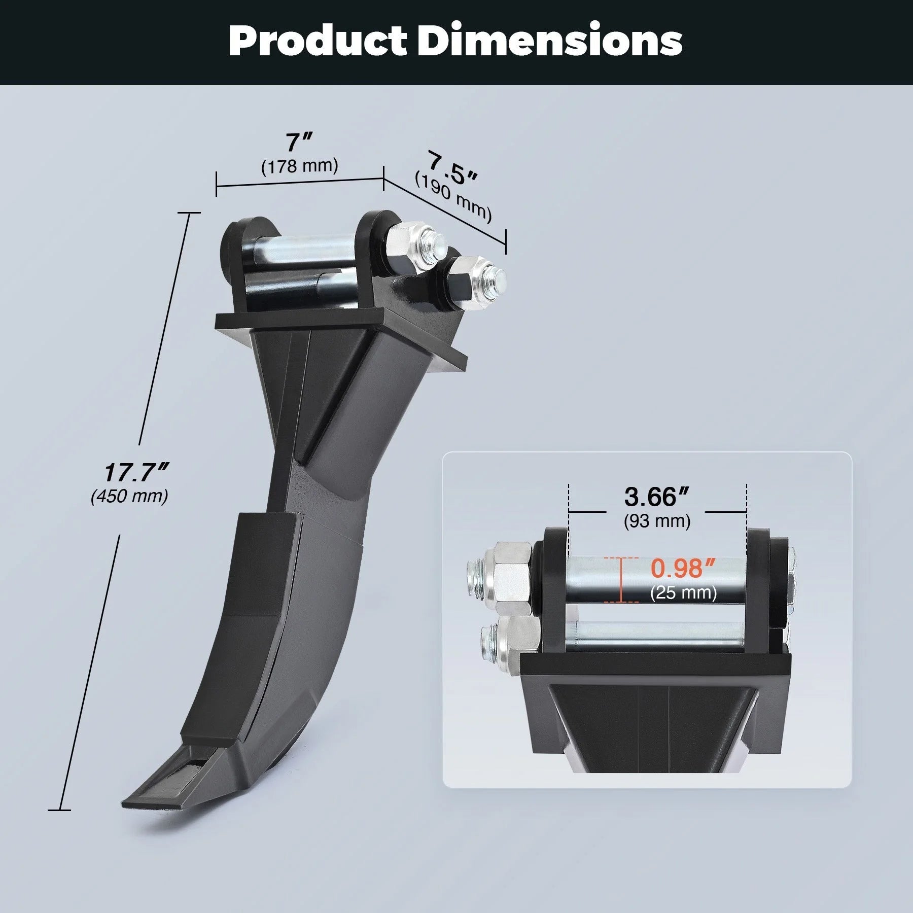 Ripper Mini Excavator Attachment Tool for Tough Soil and Frozen Ground