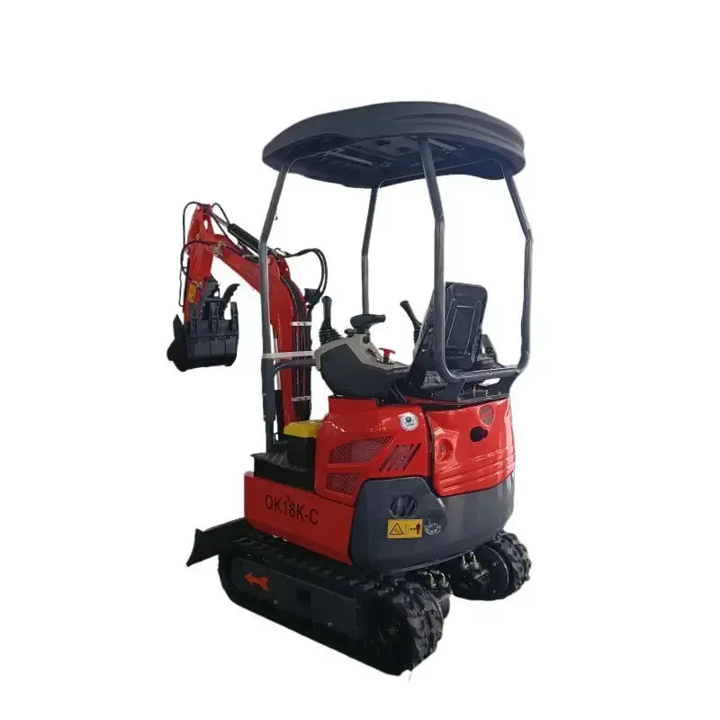 QK18K-C Mini Excavator with Kubota Engine – Swing Boom & Hydraulic Thumb by Bidadoo