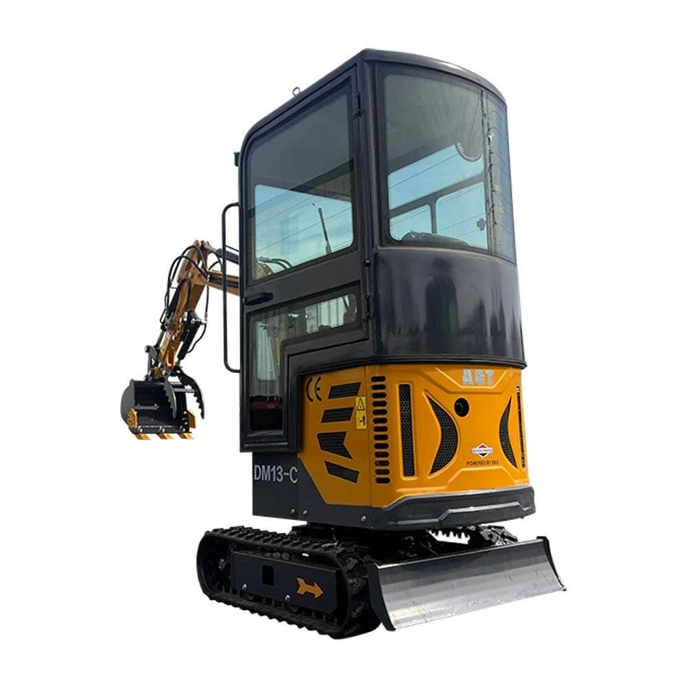 2024 13.5 HP B&S 1-Ton Mini Small Cab Excavator with Hydraulic Thumb by Bidadoo