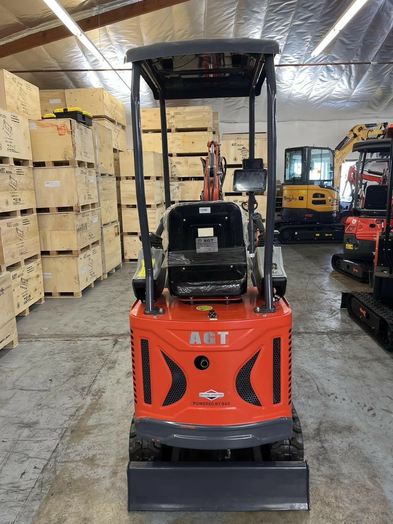 AGT DM12X-C PLUS Mini Excavator – Two-Speed, Pilot Control, Hydraulic Cooler, Swing Boom by Bidadoo