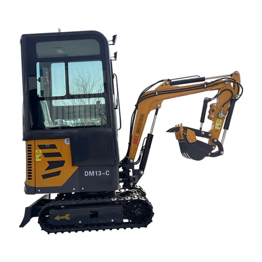 2024 13.5 HP B&S 1-Ton Mini Small Cab Excavator with Hydraulic Thumb by Bidadoo