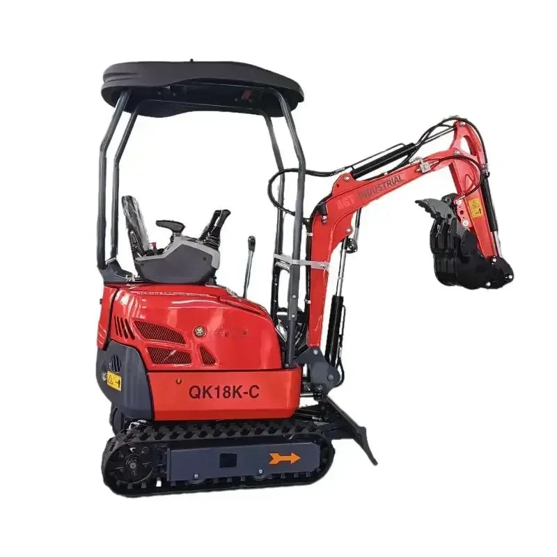 QK18K-C Mini Excavator with Kubota Engine – Swing Boom & Hydraulic Thumb by Bidadoo