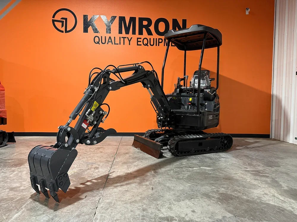 KYMRON® XH14-2 Pro Mini Excavator (w/ Side Swing Boom & Retractable Tracks)
