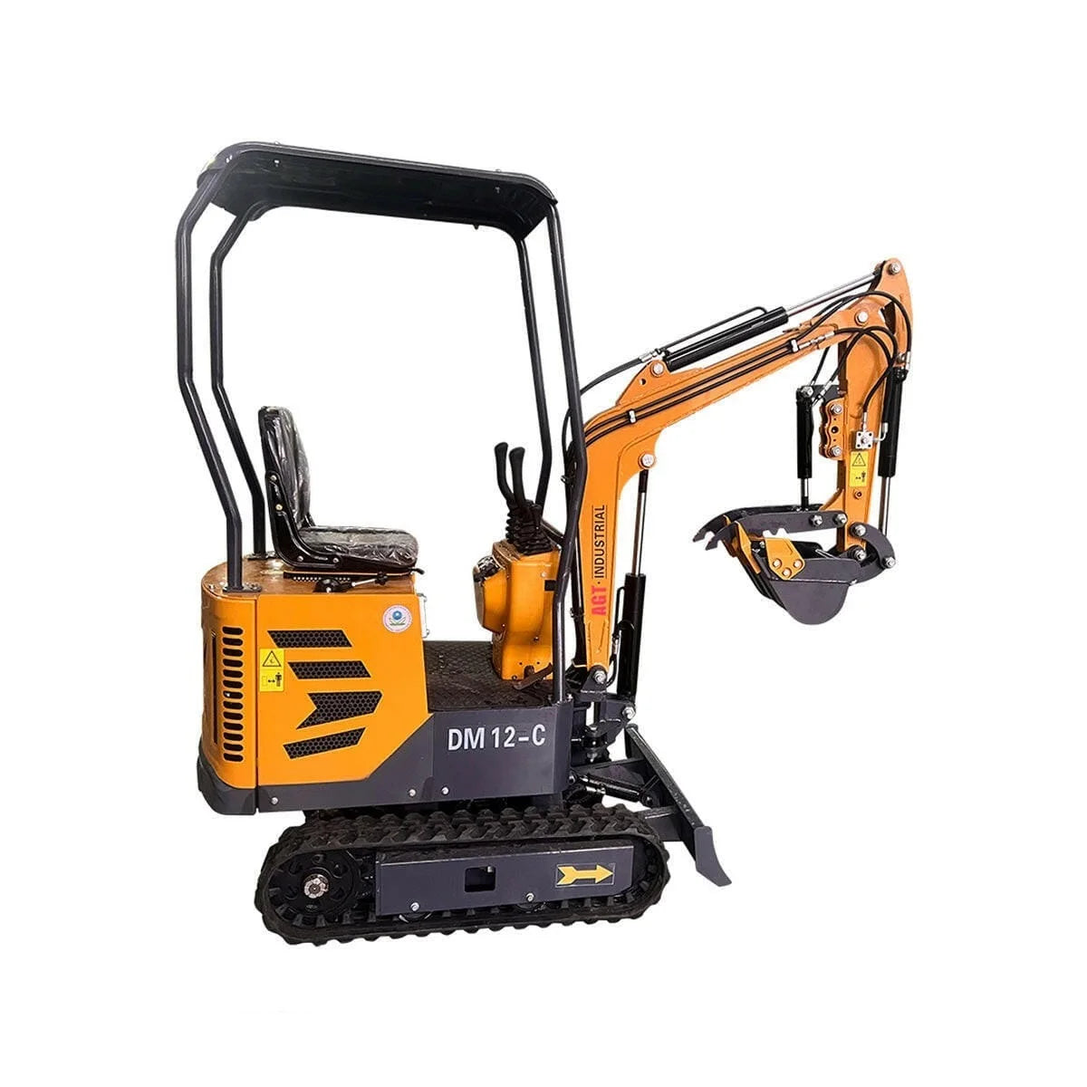 AGT DM12-C 1-Ton Mini Compact Excavator – 13.5 HP Briggs & Stratton Engine by Bidadoo