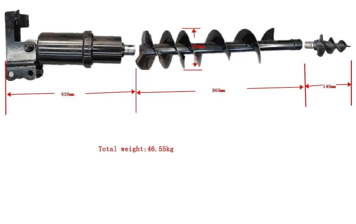 TYPHON Attachments Auger Drill Attachment for Mini Excavators Machinery USA