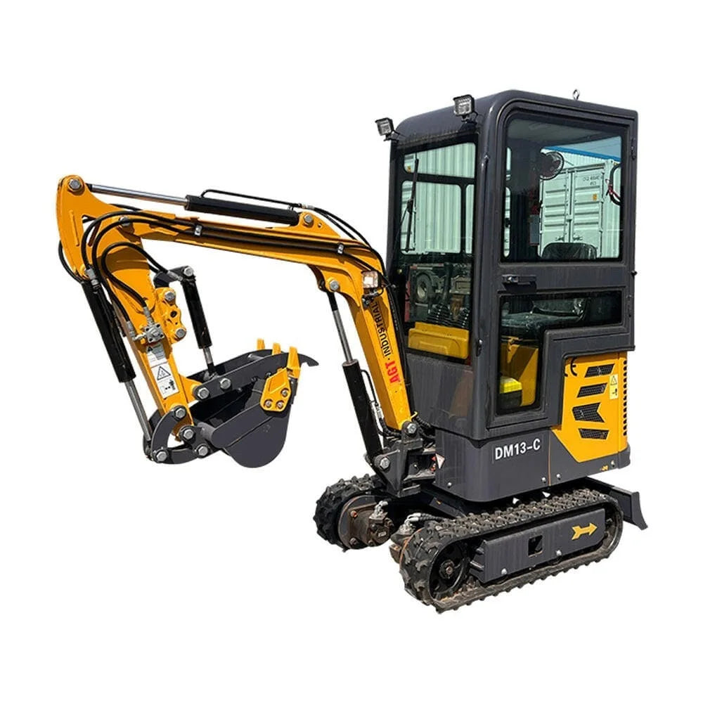 2024 13.5 HP B&S 1-Ton Mini Small Cab Excavator with Hydraulic Thumb by Bidadoo