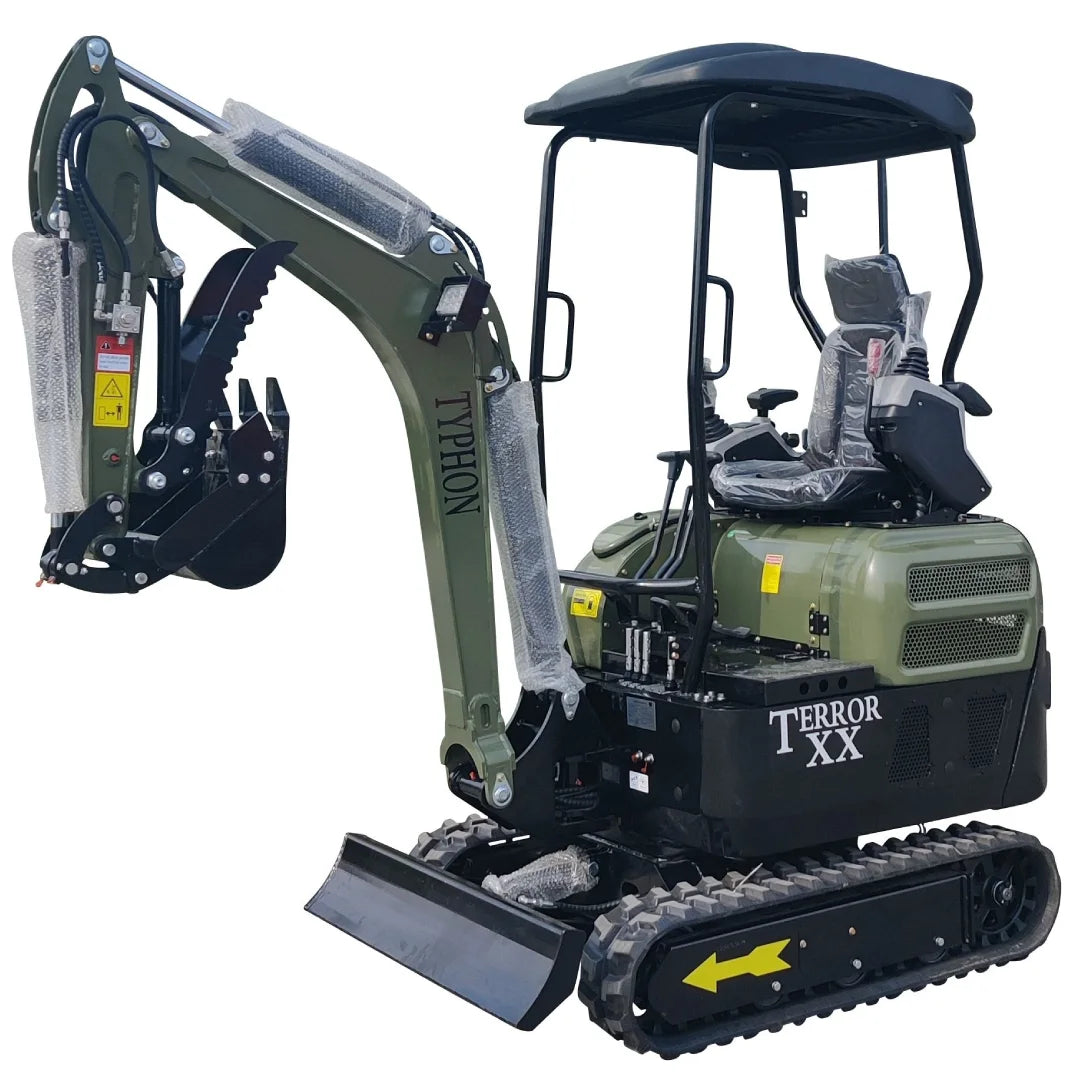 2025 4,000 lb TYPHON TERROR XX Mini Excavator – Kubota D902 Diesel Engine | EPA Certified
