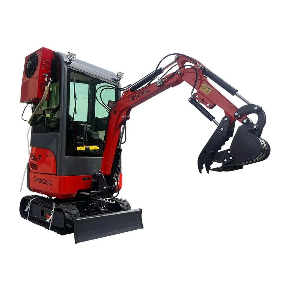 2024 AGT Kubota Engine 1-Ton Mini Small Excavator with Air Conditioning and Side Swing by Bidadoo