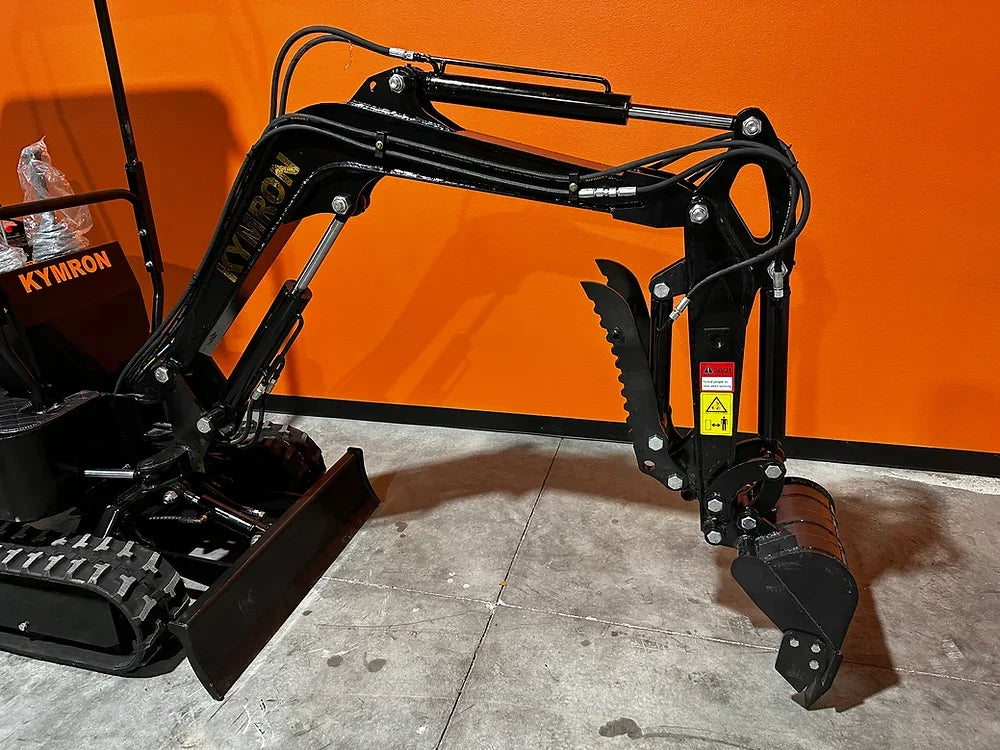 KYMRON® RH14G Mini Excavator (w/ Side Swing Boom & Retractable Tracks)