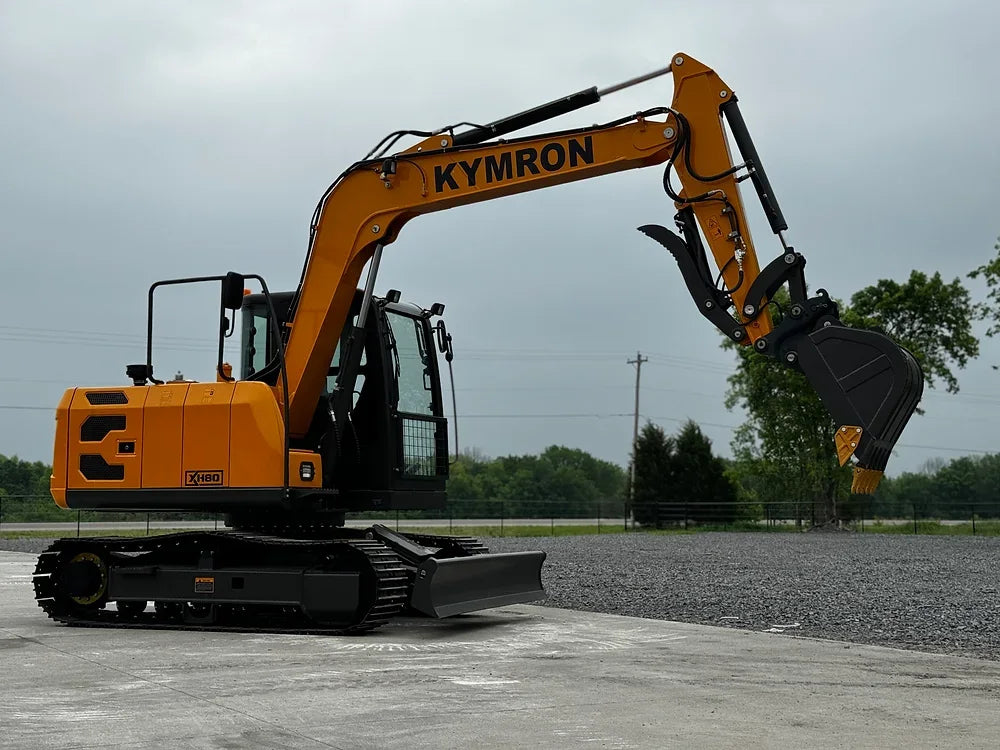 KYMRON® XH80 Pro Series Excavator with Thumb + Cab w/ AC & AM/FM Radio