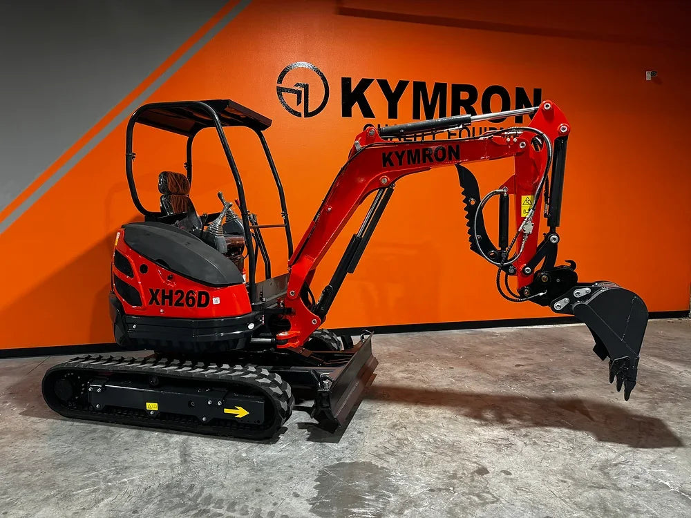 KYMRON® XH26D Cab Mini Excavator (w/ Yanmar/Kubota Diesel Engine)