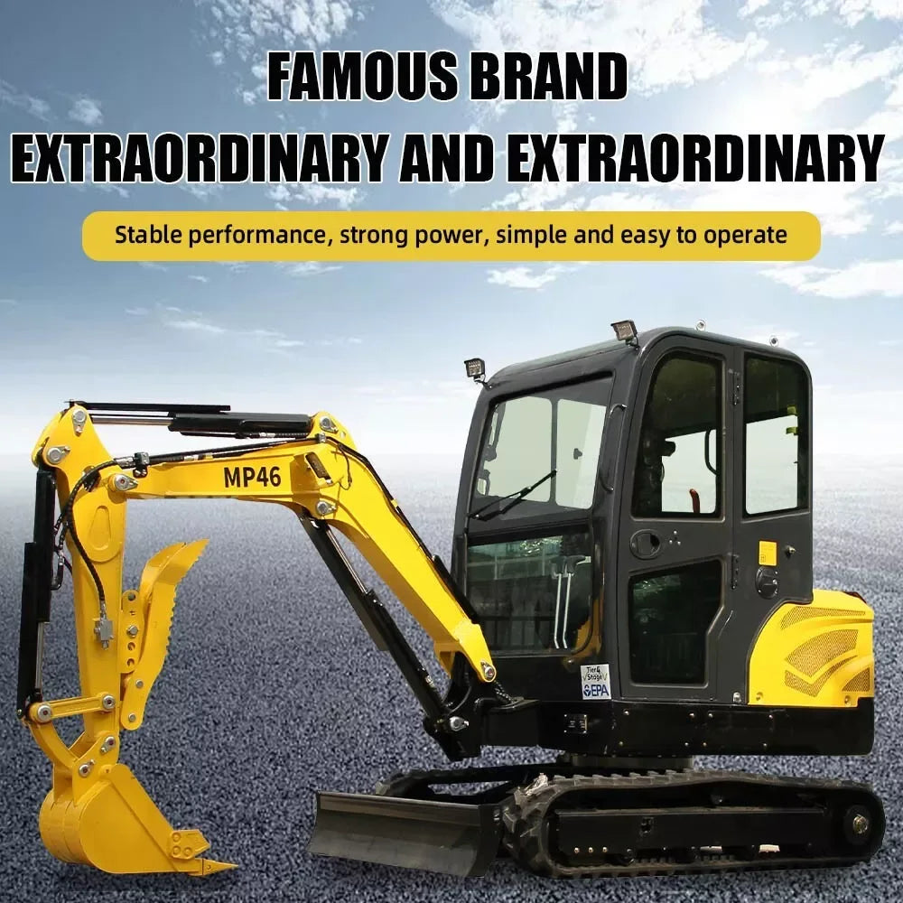 New Brand Mini Excavator 2 Ton Farm Small Digger EPA Engine Cab