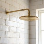 Unlacquered Brass Exposed Shower System with Handheld Tub Faucet - Image 3