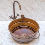 Copper Bucket Vessel Sink, Vessel Hammered Copper Sink - Image 3