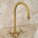 Single Hole Unlacquered Brass Bathroom Sink Faucet - Image 5