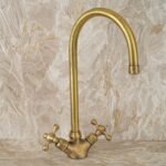 Single Hole Unlacquered Brass Bathroom Sink Faucet - Image 3