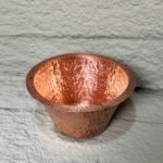Copper Round Bar Sink, Hammered Copper Round Drum Bar Sink Including Drain