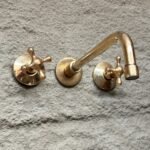 Brass Wall Mount Faucet – Unlacquered Bathroom Tap