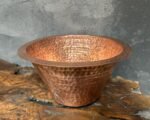 Hammered Copper Bar Sink – Round Drop-In Design - Image 4