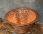 Hammered Copper Bar Sink – Round Drop-In Design - Image 5