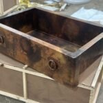 Copper Farmhouse Sink – Hammered Apron Front Style